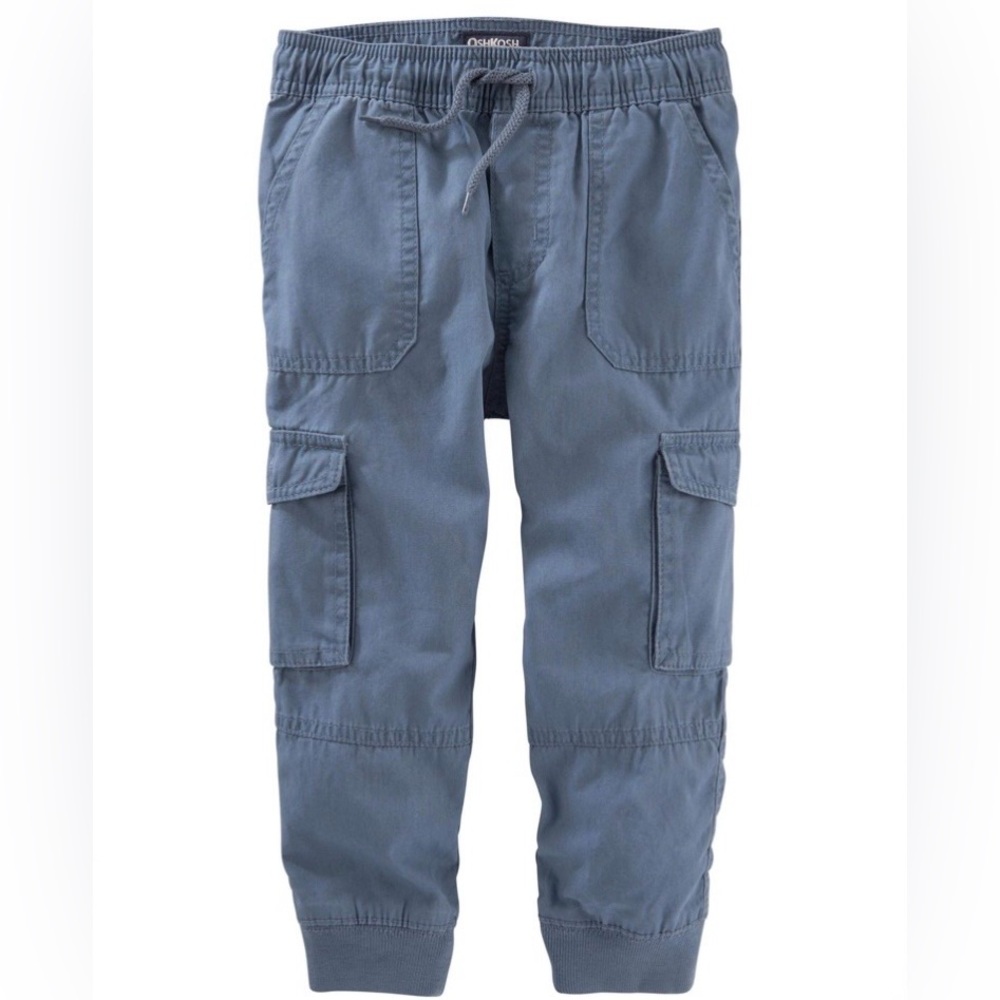 OshKosh Boys Cargo Jogger Pants Sage Green Husky Stretch‎ Size 12 Straight Leg